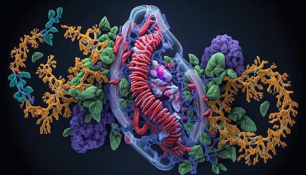 TRNA ARN de transfert une petite molécule d'ARN qui joue un rôle clé dans la synthèse des protéines IA générative