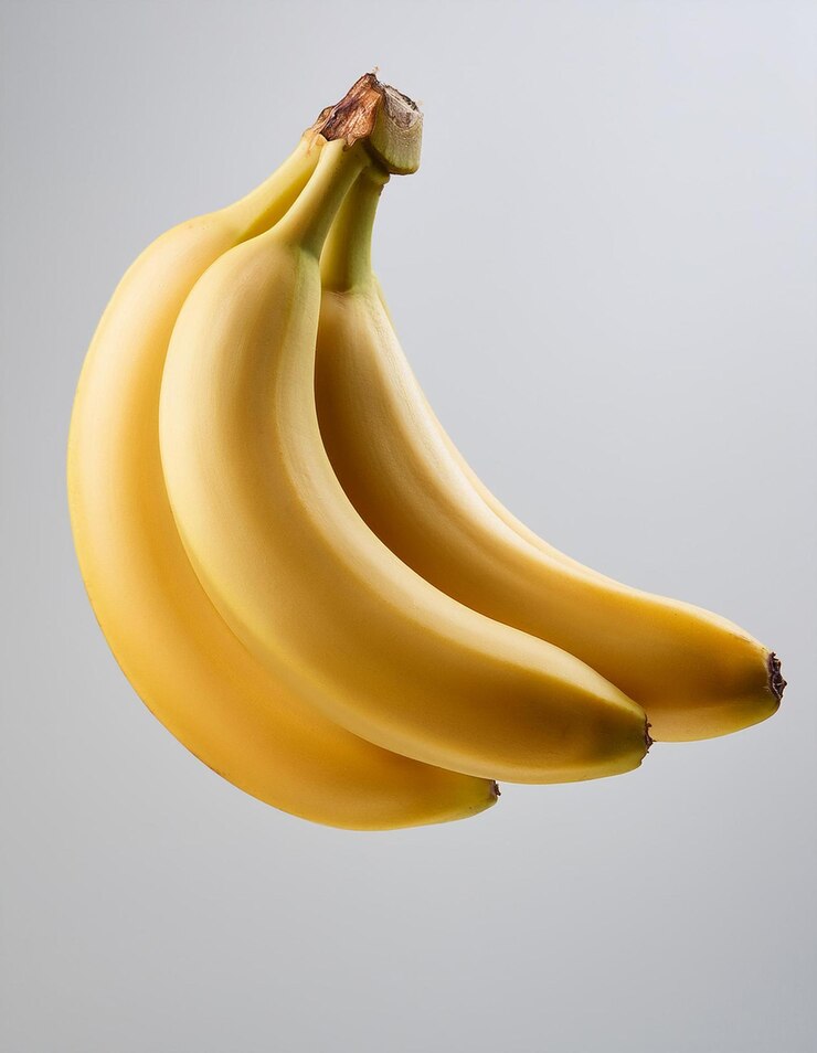 Photo trois bananes avec le mot un en bas