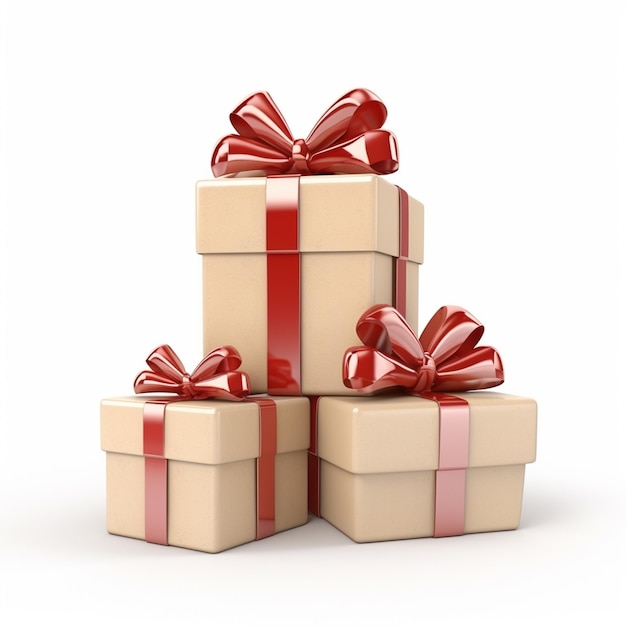 Romanee Lot de 3 boîtes cadeaux assorties réutilisables faciles à assembler  sans colle nécessaire Nœud en ruban et étiquette cadeau Nouvel An pour