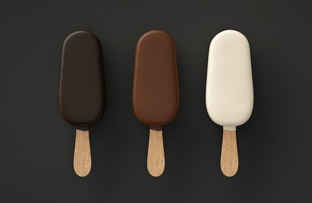 Trois glaces trois chocolats