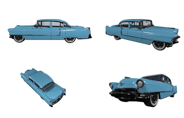 Trois modèles de voitures sont présentés dont un qui dit "la voiture est bleue".