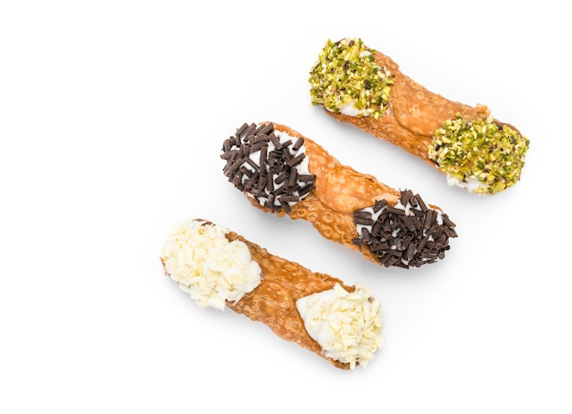 Trois pâtisseries au cannoli