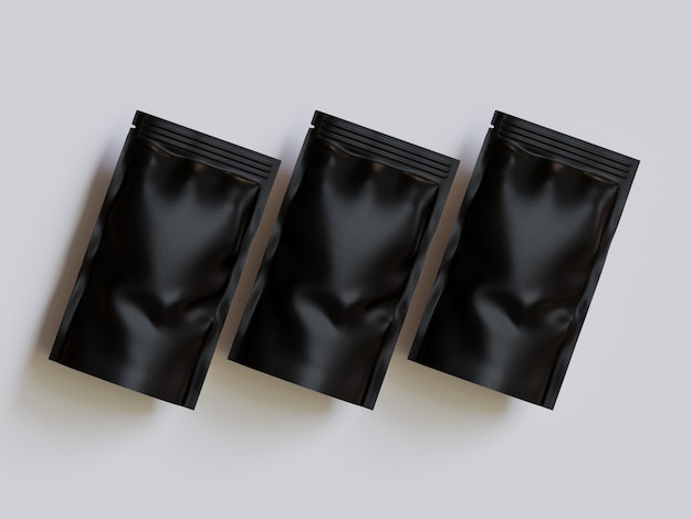trois portefeuilles en cuir noir avec un qui dit " cuir "