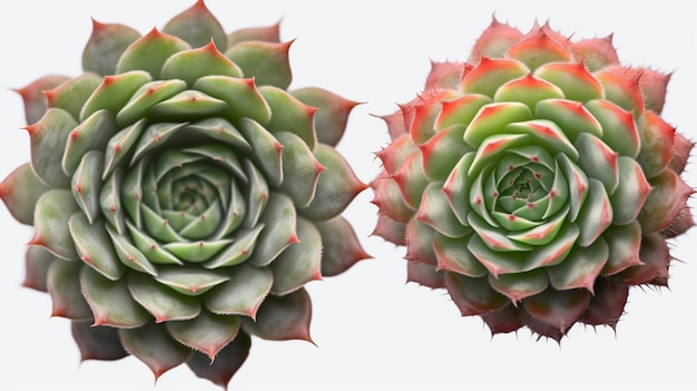 Trois succulentes différentes