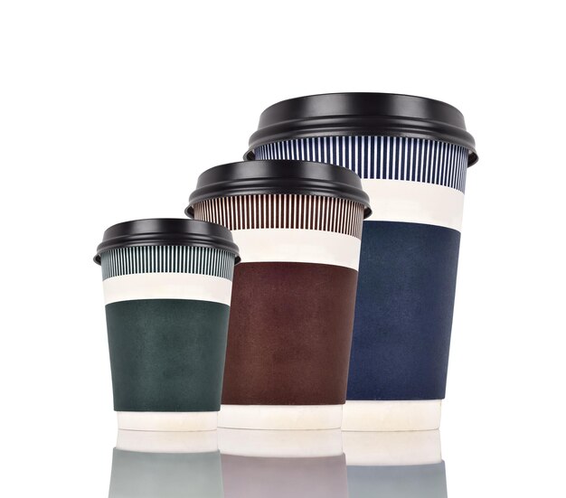 Trois Tasses à Café Jetables