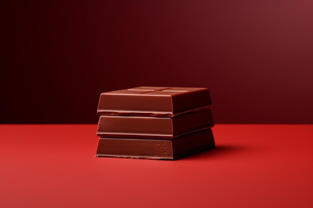 Trois types de chocolat dans une pile