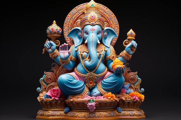 Le troisième Ganesha Ganpati staute