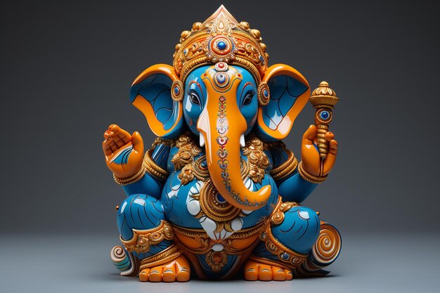 Le troisième Ganesha Ganpati staute