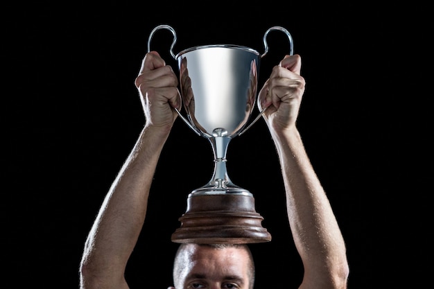 Trophée du joueur de rugby réussi