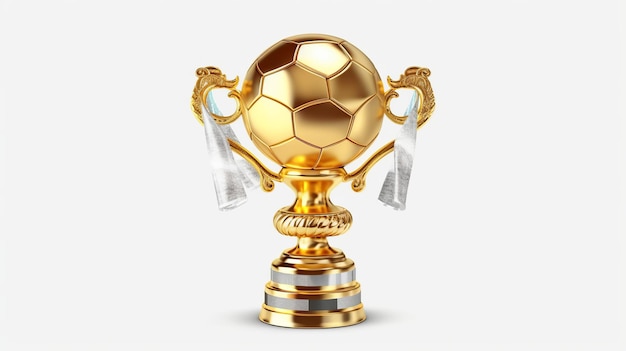 Trophée de football Coupe de la Ligue des Champions vecteur réaliste Ai générative