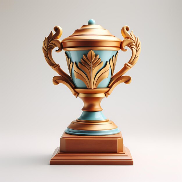 Trophée de rendu 3D élégant