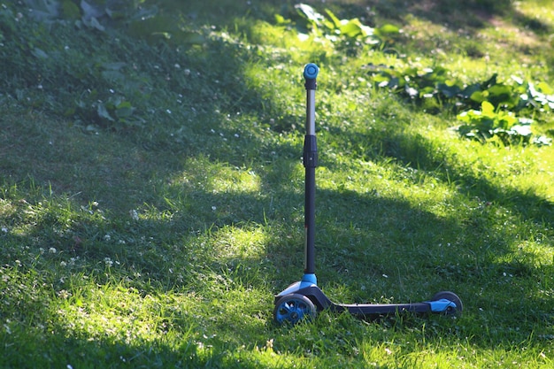 Trottinette en forêt petit vélo