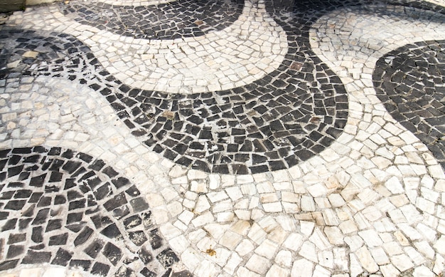 Trottoir de Copacabana à Rio de Janeiro au Brésil.