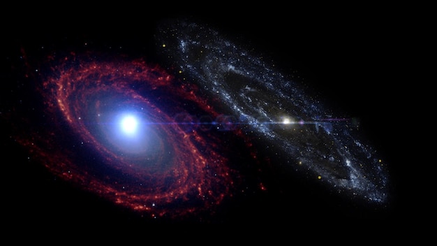 trou noir planètes et galaxie papier peint de science-fiction Beauté de l'espace lointain Des milliards de galaxies