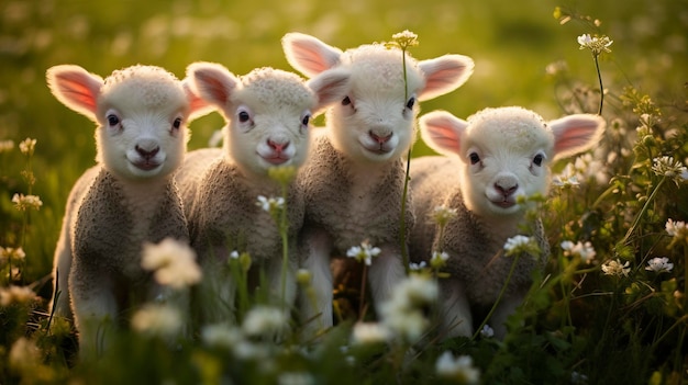 un troupeau de moutons