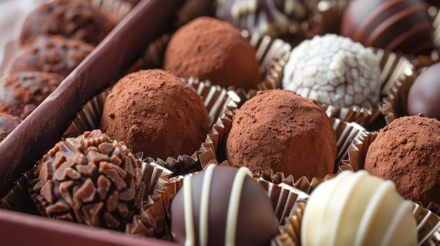 Truffes au chocolat au cacao