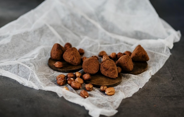 Truffes au chocolat délicieux