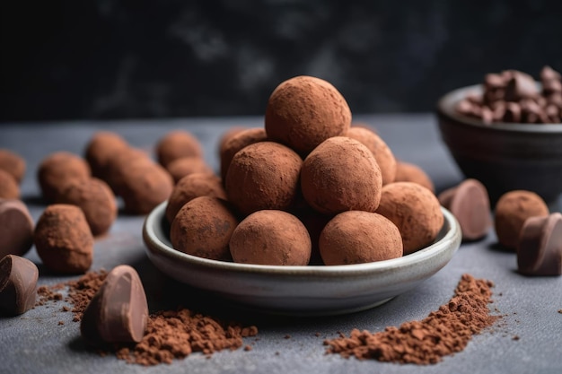 Truffes au Chocolat de Luxe Brun Foncé