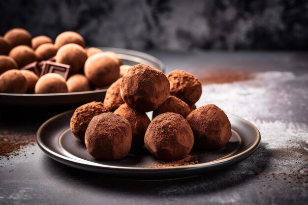 Truffes au Chocolat de Luxe Brun Foncé