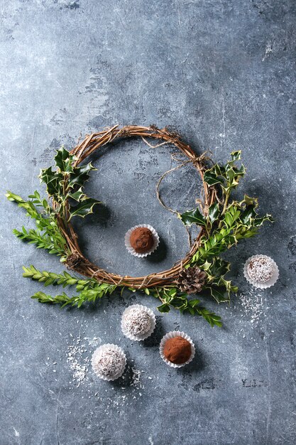 Truffes au chocolat de Noël