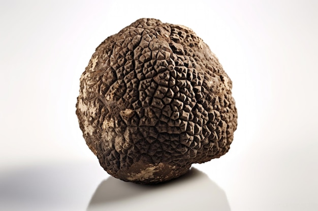 truffes noires fraîches sur fond blanc