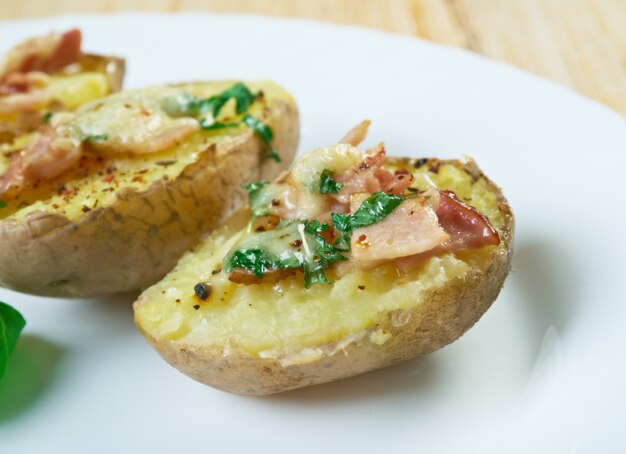 Trylle Kartofler Pommes de terre au four à la danoise avec fromage et bacon