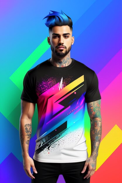 TShirt Art TShirt Design Shirt Print Splash art style portrait affiche Adobe Illustrator