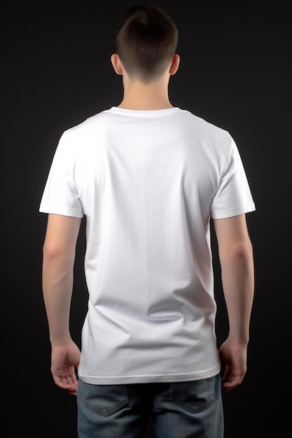 tshirt blanc à l'envers