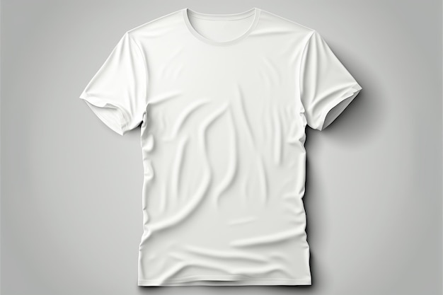 Tshirt blanc en forme naturelle se trouve sur un fond blanc isolé sur fond blanc