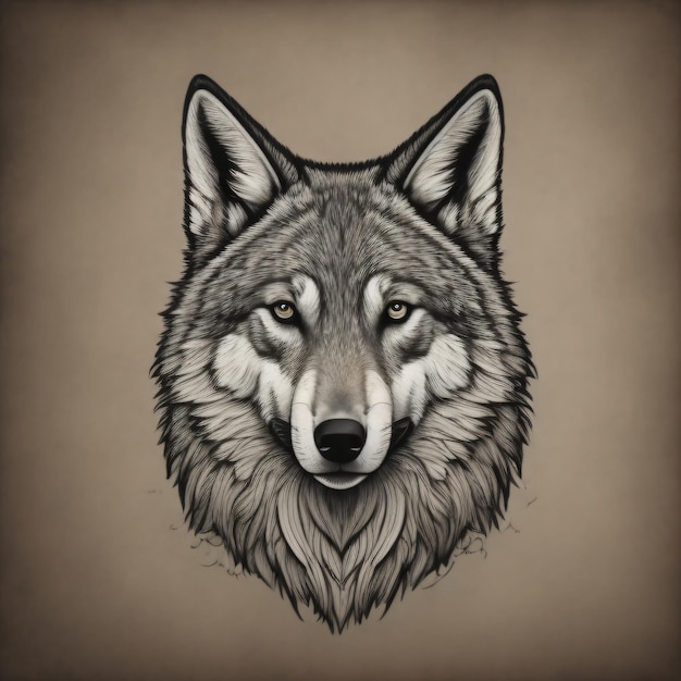 Photo tshirt design de loup