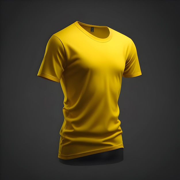 tshirt jaune Mockup fond noir