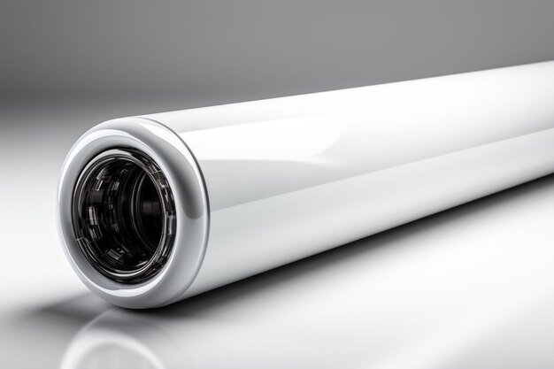 Photo tube d'affiche sur fond blanc