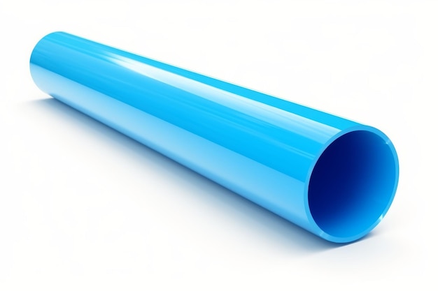 Photo le tube bleu serein sur une surface blanche ou claire png arrière-plan transparent