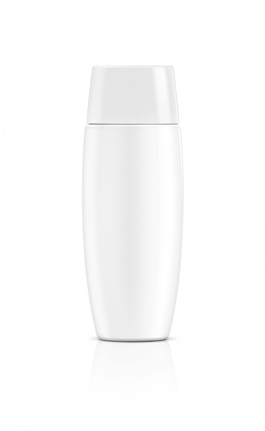 Tube en plastique blanc cosmétique de protection solaire d&#39;emballage vide