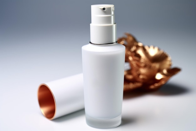Photo des tubes blancs de produits cosmétiques mockup pour la conception ai générative