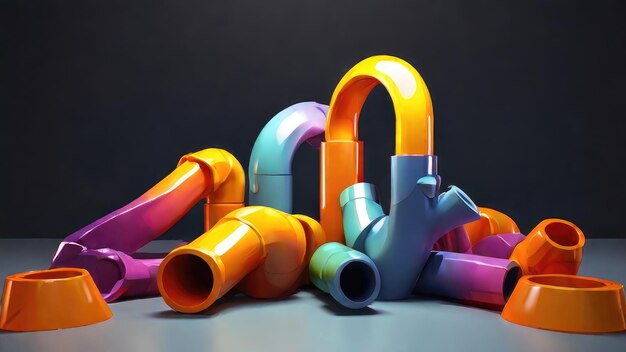 tubes multicolores