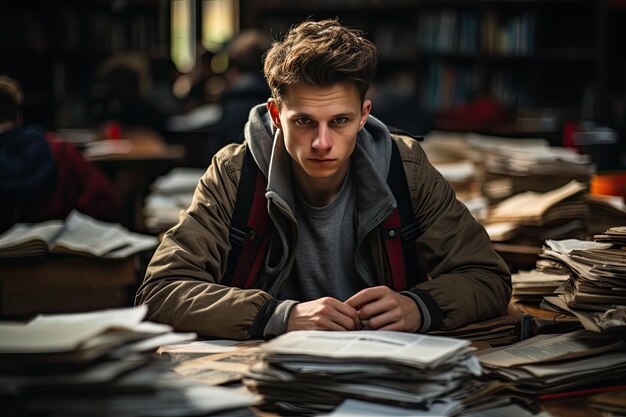 Étudiant embarrassé dans la salle de classe IA générative