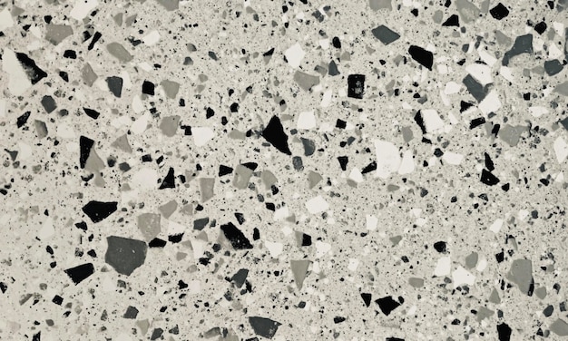 Photo tuiles en marbre gris et noir terrazzo