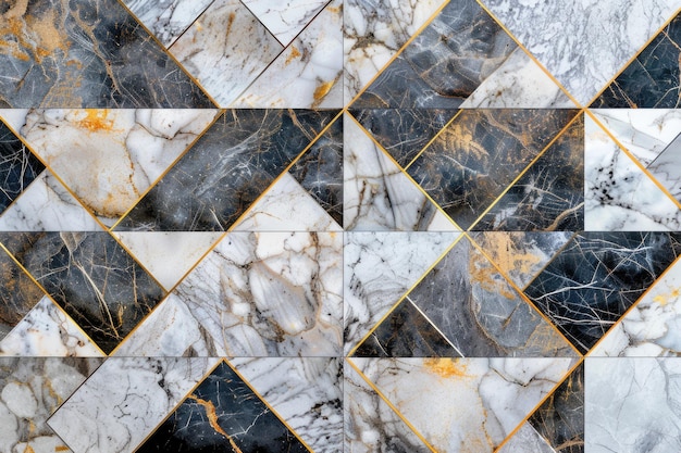 Tuiles de mur en marbre avec des motifs géométriques abstraits pour la conception