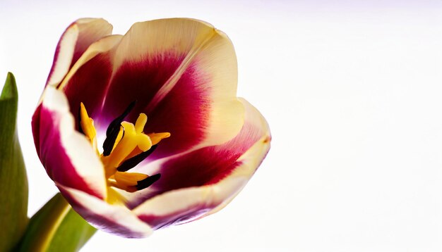 Tulip isolé sur le blanc