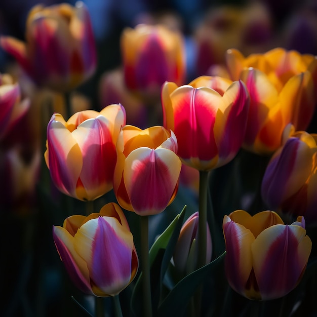 tulipe, gros plan, image