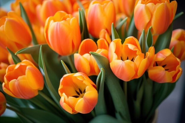 Tulipes abricot-orange