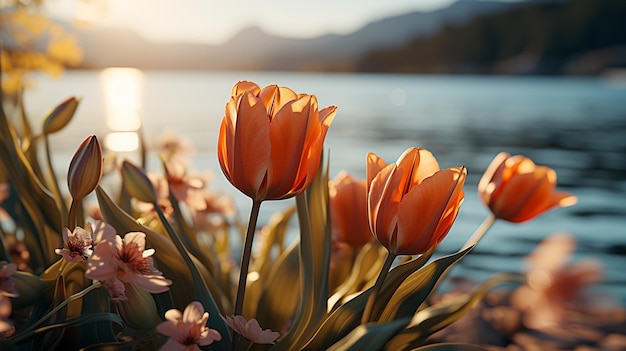 les tulipes à fleurs