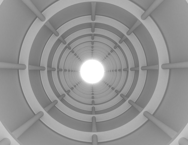 Tunnel abstrait rendu 3d illustration