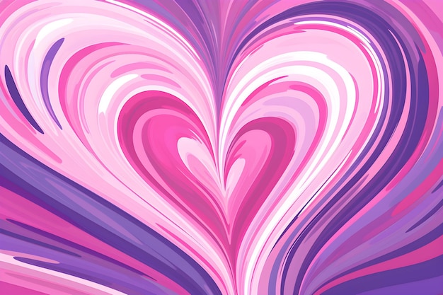 Tunnel de cœurs romantiques dans les couleurs roses Tunnel de cœurs hypnotiques Arrière-plan psychédélique rétro