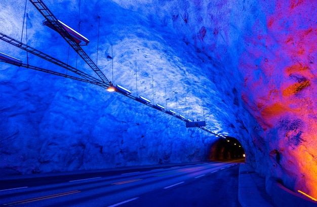 Photo tunnel de laerdal le plus long tunnel routier du monde norvège