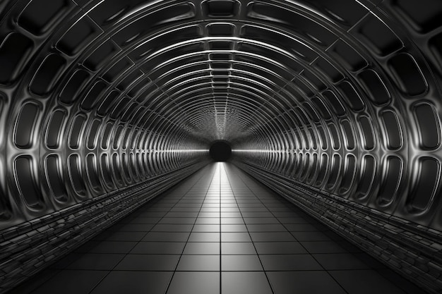 Un tunnel avec une lumière et le mot " lumière " dessus.