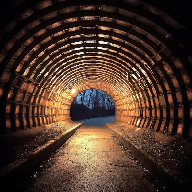 Photo tunnel de lumière sombre