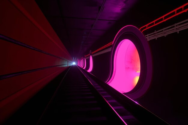 Un tunnel avec une lumière vive au bout