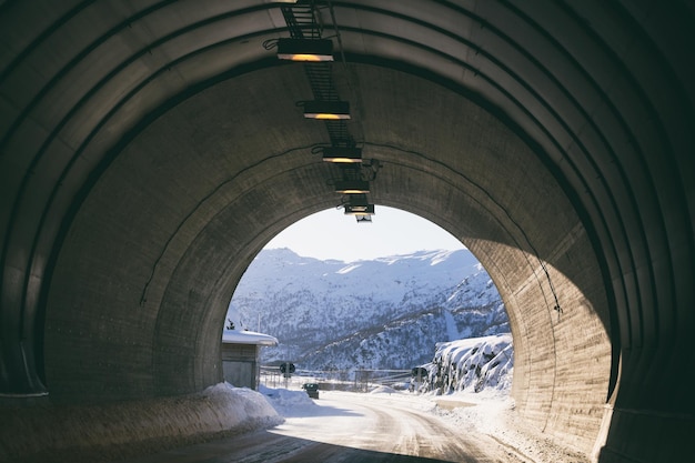 Photo tunnel des montagnes norvégiennes